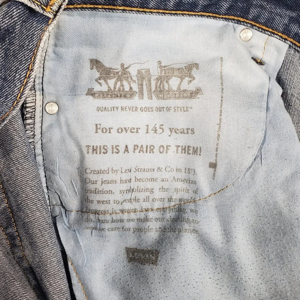 Levi's Mens Jeans 550 Relaxed Fit 40x30‎ Blue Denim Tapered Leg 00550-4886 Good